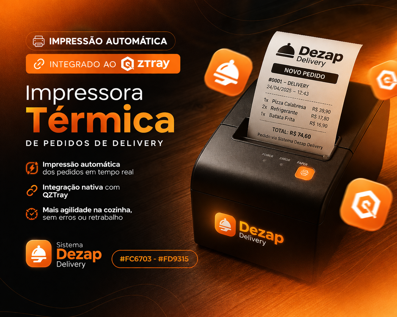 Impressão automática e setorizada
